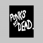 Punks not Dead mikina s kapucou stiahnutelnou šnúrkami a klokankovým vreckom vpredu 